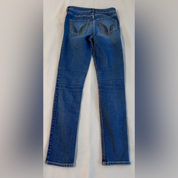 Hollister Size 5 27 Womens Jeans Jeggings Mid Rise Skinny Stretch Dark Wash - Picture 5 of 6
